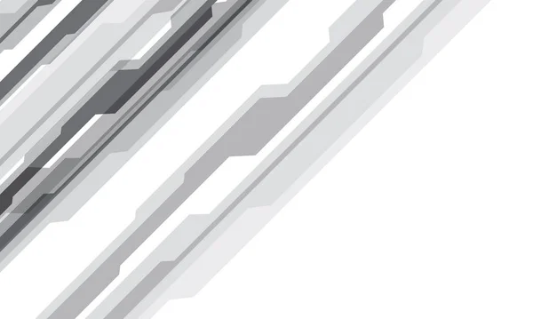 Linha Circuito Cibernético Tom Cinza Abstrato Design Espaço Branco Moderno — Vetor de Stock