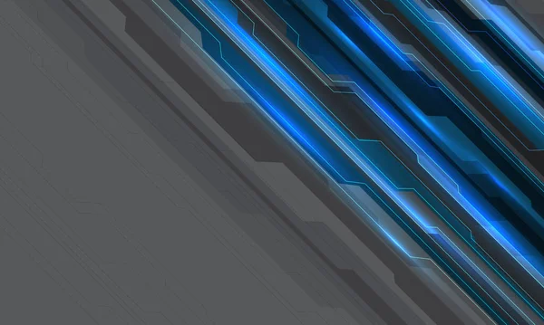 Línea Circuito Cibernético Gris Azul Abstracto Con Diseño Espacio Blanco — Vector de stock