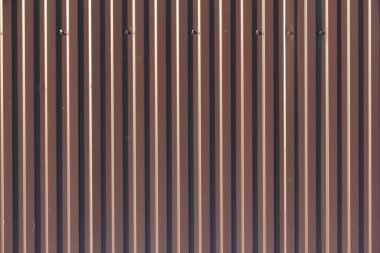 Brown corrugated iron fence, metal background clipart