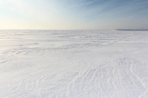 Kar örtüsü kış, nehir Ob, Sibirya, Ru Nehri üzerinde — Stok fotoğraf