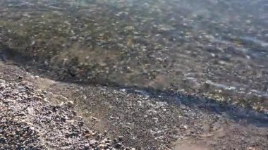 Gün batımı, doğal arka plan Nehri'nde su seviyesi