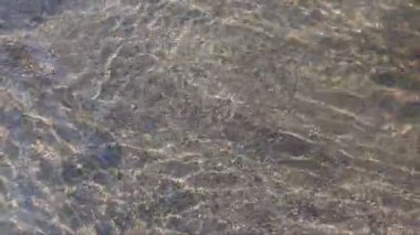 Nehirde, doğal şeffaf su pürüzsüz akış arka plan, Belokurikha Nehri, Altay, Rusya Federasyonu 