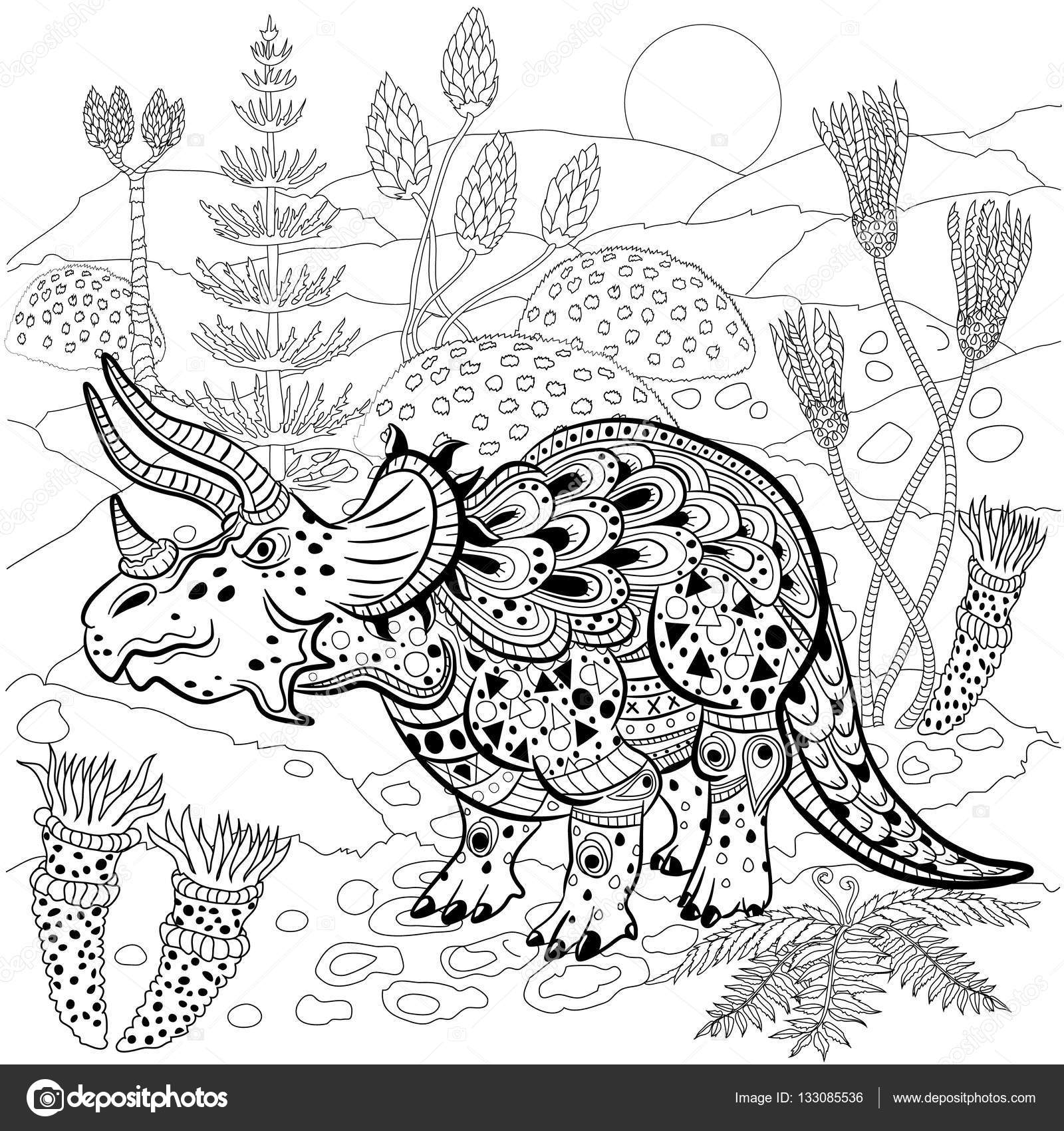 33 Triceratops Coloring Pages - PDF Pages to Print, image size:963x1024