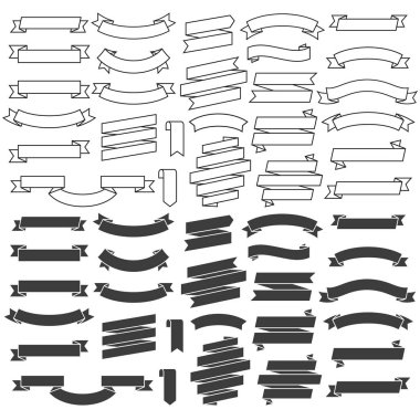 Şerit afiş Modern Hipster stil toplama vektör