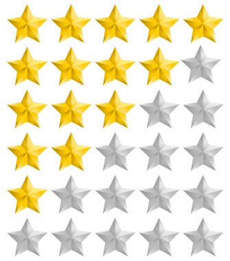 Derecelendirme altın yıldız kümesi