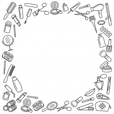 Çerçeve makyaj ve kozmetik güzellik