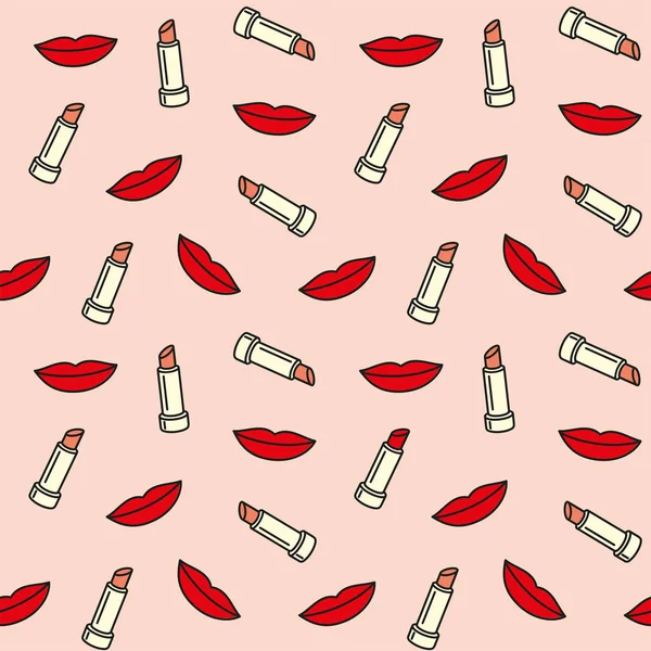 Kadın dudak kozmetik ve makyaj güzellik desen