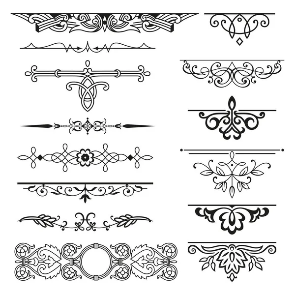Набор элементов старинного декоративного дизайна — стоковый вектор