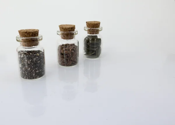 Öğrenme yararlı chia tohum, kabak ve keten