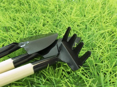 Bahçe ve meyve bahçesi, doğru ekipman ile arka plan