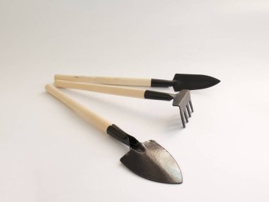 beyaz zemin üzerine Bahçe aletleri