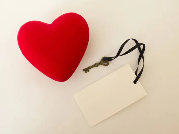 Tło dla Walentynki z serca, klucz i karty Zdjęcie Stockowe