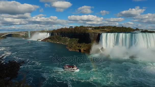 Niagara Falls vodopád — Stock video