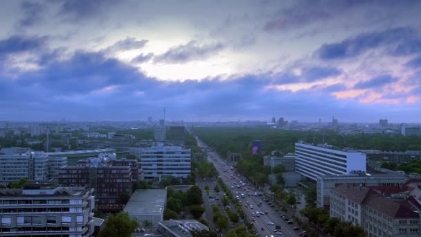 Berlim Skyline Manhã Cedo — Vídeo de Stock