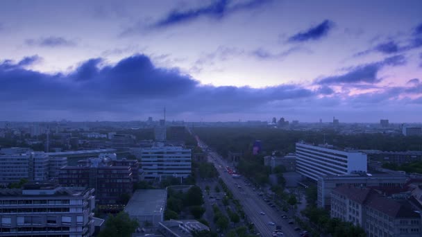Berlin Skyline Por Mañana Temprano — Vídeo de stock