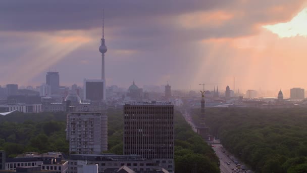 Berlin Sunrise Adlı Manzarası — Stok video