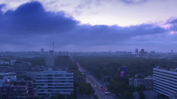 Berlin Cityscape Dawn — Stock Video