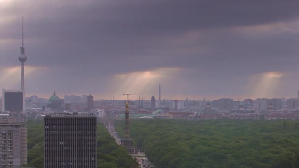 Skyline Berlin Sunrise — Stock Video