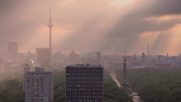 Berlin Sunrise Adlı Manzarası — Stok video