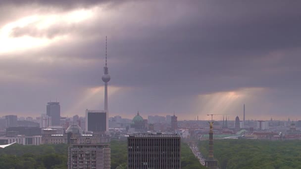 Skyline Berlin Sunrise — Stock Video