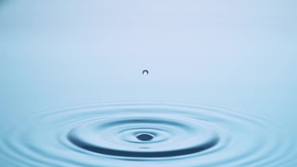 Pokles Vlivu Vody Vodní Hladině Pomalém Pohybu Vysoká Rychlost — Stock video