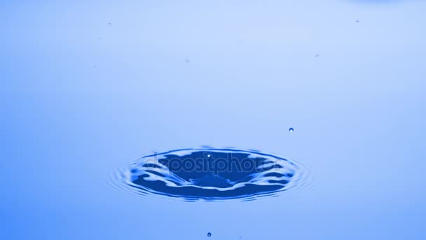 Perfecte Waterdruppel Slow Motion High Speed Shot Van Waterdruppel Bij — Stockvideo