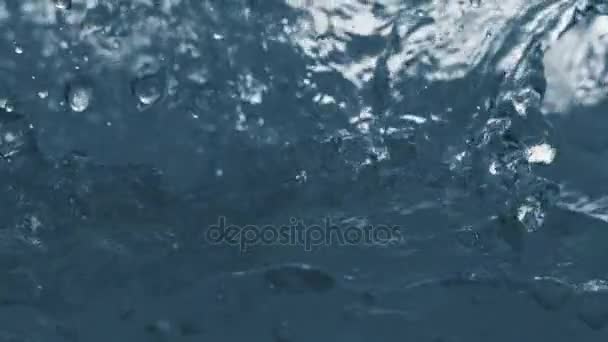 Druppel Water Falls Turbulente Water — Stockvideo