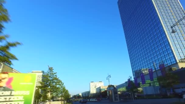 Berlino Berlino Germania Pov Car Driving Direzione Alexanderplatz Telecamera Girostabilizzata — Video Stock