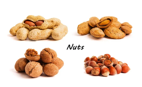 Healthy organic food concept. Nuts close up. — Stock Photo, Image