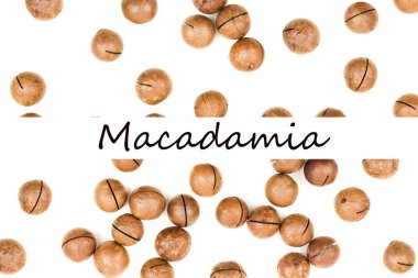 Çiğ değil tüm macadamia fındık yalıtılmış beyaz