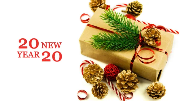 Natal e Dia de Ano Novo decoração festiva — Fotografia de Stock