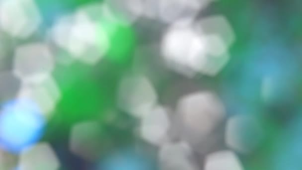 背景にライトボケぼかしをキャンドル ボケ多色の背景 青のボケ 点滅付きの専用ビデオ — ストック動画
