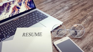 Profil iş için. Modern öğeleri ortamıdır. 3D render ve illüstrasyon.