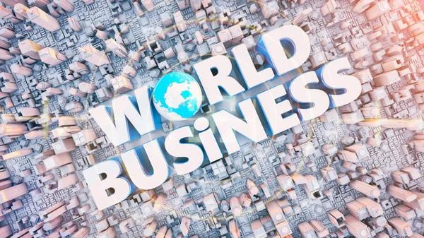 Text das Wort Business lot in der Mitte. 3D rendern und illustrieren — Stockfoto