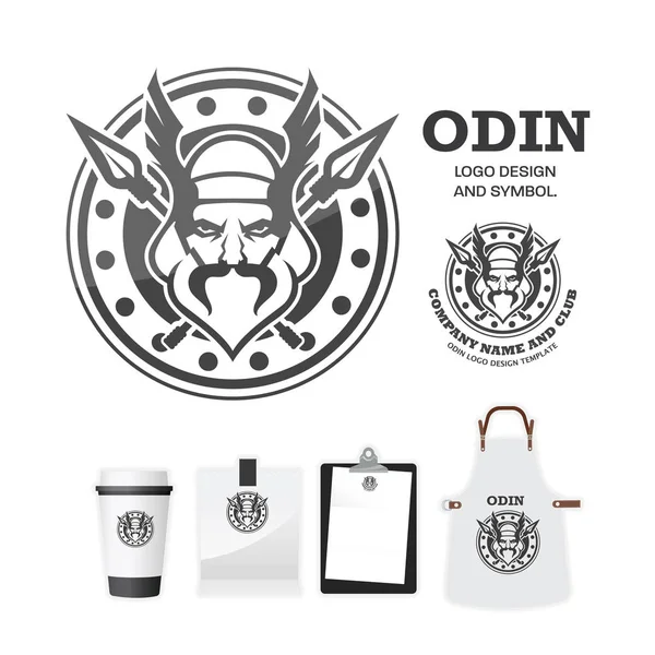 Deuses de Odin Modelo de design de logotipo vetorial . —  Vetores de Stock