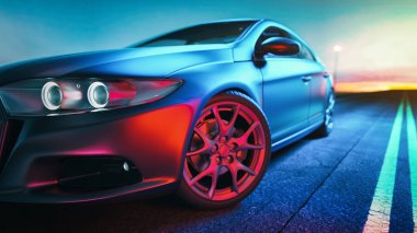 Araba caddeye park edilmiş..