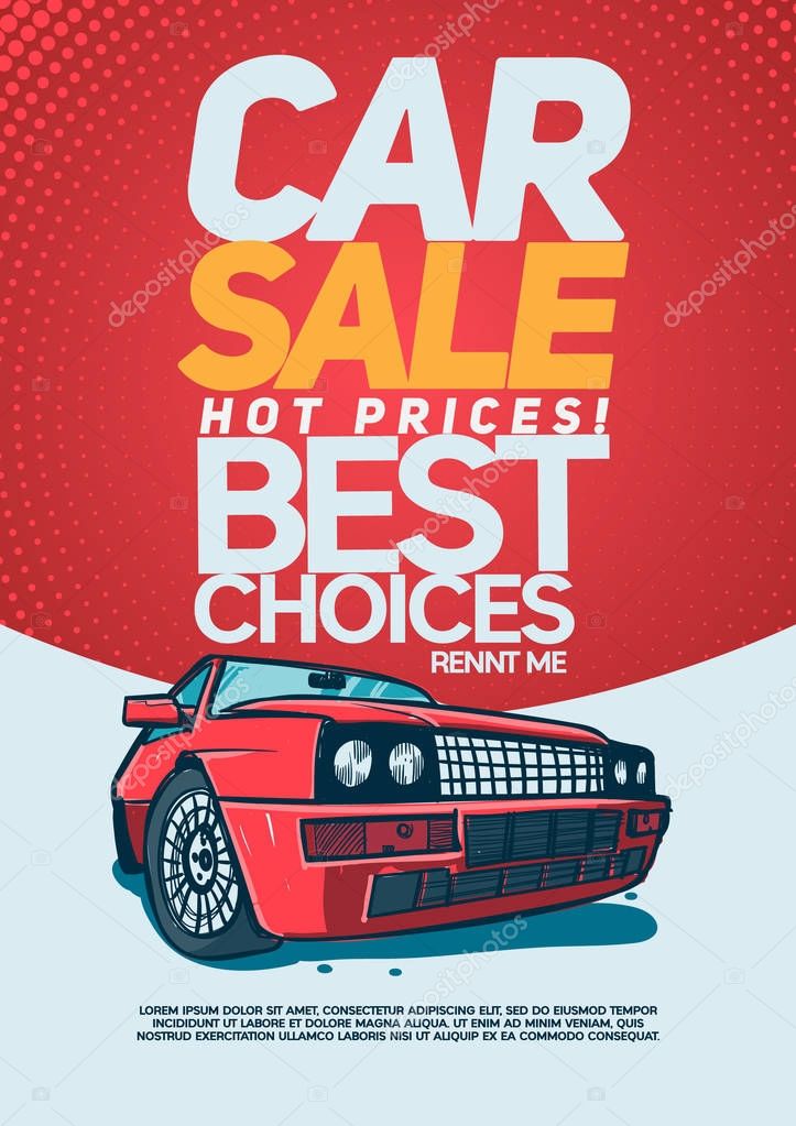 Car sale design template.