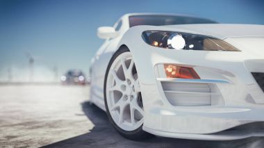 Modern araba cephesidir sokakta. 