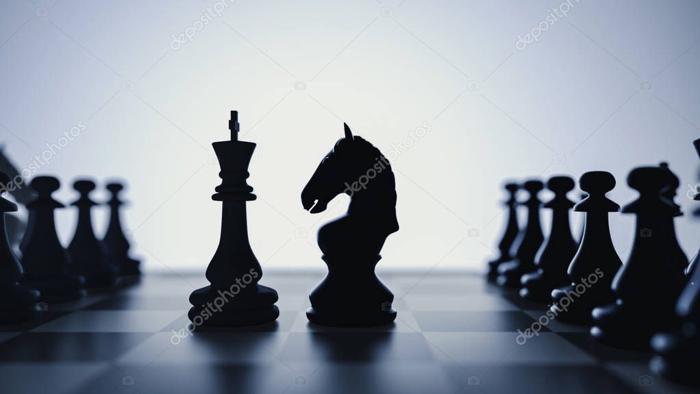 confrontation between the horse and the fattening of chess. 