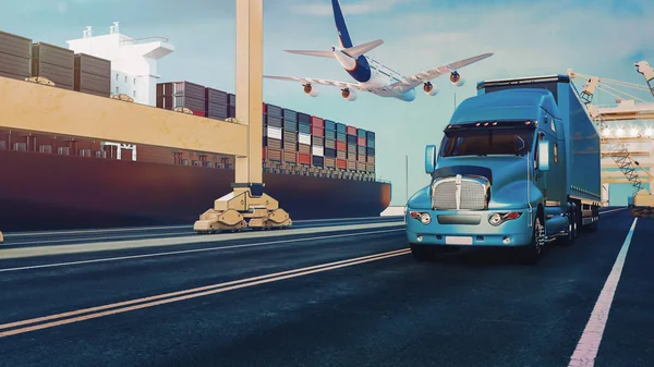 Uçak kamyon brighte hedef doğru uçuyor