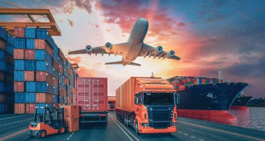 Transportation and logistics. clipart
