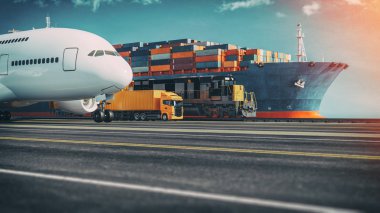 Transportation and logistics. clipart