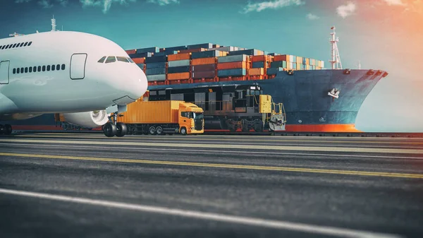 Doprava a logistika. — Stock fotografie
