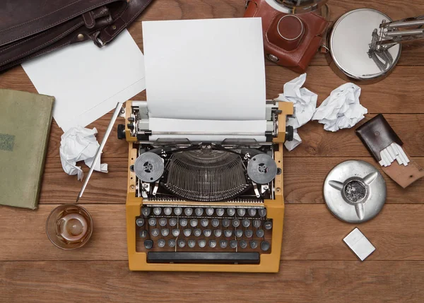 Real writer's table — Stock Photo, Image