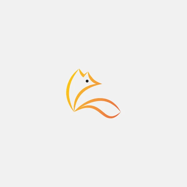 Minimalismus Fuchs Logo — Stockvektor