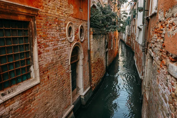 Canal Très Étroit Magnifique Venise Italie Septembre 2018 — Photo