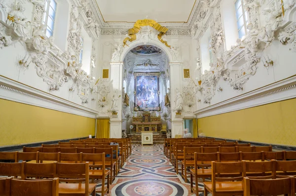 Wnętrze kaplicy Różańcowej Santa Cita w Palermo, Sycylia, Włochy. — Zdjęcie stockowe