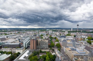 Köln Köln Katedrali bakış açısından havadan görünümü.