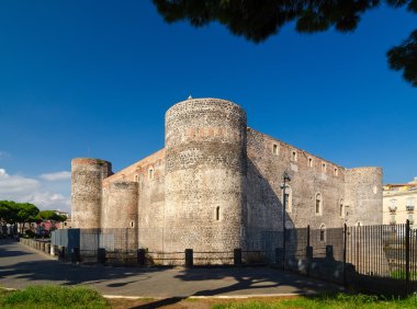 Castello Ursino veya Bear Castle in Catania, Sicilya