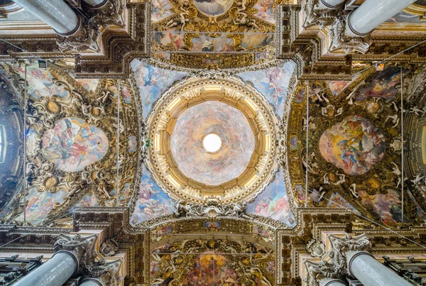 Ceiling in the Church of San Matteo. Palermo, Sicily, Italy. — Stock Photo, Image